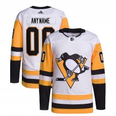 Именная игровая джерси Pittsburgh Penguins adidas  Away  Primegreen Authentic - White