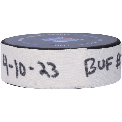 Шайба Casey Mittelstadt Buffalo Sabres Fanatics Authentic Game-Used Goal from April 10, 2023 vs. New York Rangers