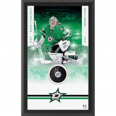 Шайба Jake Oettinger Dallas Stars Autographed Fanatics Authentic Framed Shadowbox