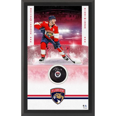 Matthew Tkachuk Florida Panthers Autographed Fanatics Authentic Framed Hockey Puck Shadowbox