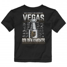 Футболка Toddler Vegas Golden Knights Fanatics Black 2023 Stanley Cup Champions Signature Roster