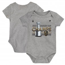 Newborn Vegas Golden Knights Fanatics Heather Gray 2023 Stanley Cup Champions Locker Room Bodysuit