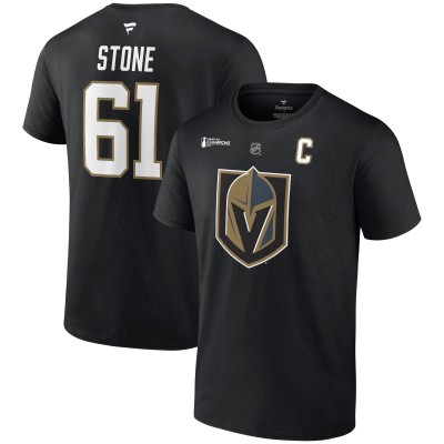 Чемпионская футболка Mark Stone Vegas Golden Knights 2023 Stanley Cup Champions Authentic Stack Player - Black