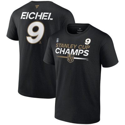 Чемпионская футболка Jack Eichel Vegas Golden Knights 2023 Stanley Cup Champions Authentic Pro - Black