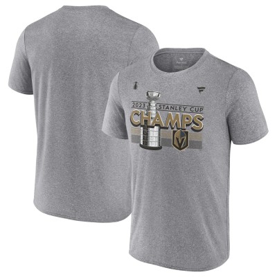 Чемпионская футболка Vegas Golden Knights 2023 Stanley Cup Champions Locker Room Performance - Heather Gray