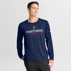 Футболка с длинным рукавом Florida Panthers Fanatics Navy Authentic Pro Rink Tech