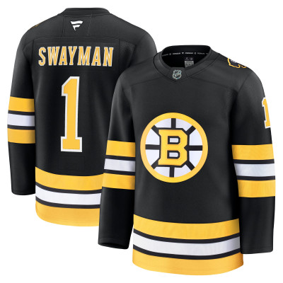 Джерси Boston Bruins Jeremy Swayman Fanatics Black Home Premium