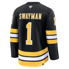 Джерси Boston Bruins Jeremy Swayman Fanatics Black Home Premium