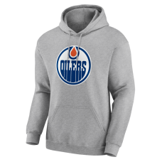 Толстовка Edmonton Oilers Logo Athletic Heather Gray Essential Толстовка Edmonton Oilers Logo Athletic Heather Gray Essential