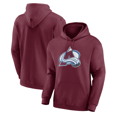 Colorado Avalanche Logo Athletic Burgundy Essential Hoodie