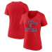 Женская футболка Florida Panthers Logo Athletic Red Arch Victory V-Neck Женская футболка Florida Panthers Logo Athletic Red Arch Victory V-Neck