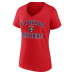 Женская футболка Florida Panthers Logo Athletic Red Arch Victory V-Neck