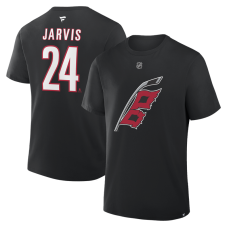 Футболка Carolina Hurricanes Seth Jarvis Fanatics Black Authentic Stack Name & Number Футболка Carolina Hurricanes Seth Jarvis Fanatics Black Authentic Stack Name & Number