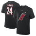 Футболка Carolina Hurricanes Seth Jarvis Fanatics Black Authentic Stack Name & Number