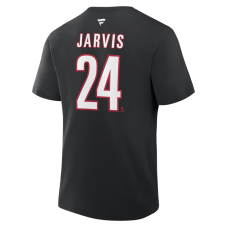 Футболка Carolina Hurricanes Seth Jarvis Fanatics Black Authentic Stack Name & Number Футболка Carolina Hurricanes Seth Jarvis Fanatics Black Authentic Stack Name & Number