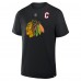 Футболка Chicago Blackhawks Nick Foligno Fanatics Black Authentic Stack Name & Number