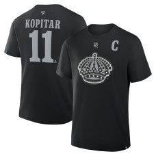 Los Angeles Kings Anze Kopitar Fanatics Black Authentic Stack Name & Number T-Shirt Los Angeles Kings Anze Kopitar Fanatics Black Authentic Stack Name & Number T-Shirt