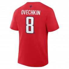 Футболка Washington Capitals Alexander Ovechkin Fanatics Red Authentic Stack Name & Number
