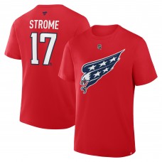 Футболка Washington Capitals Dylan Strome Fanatics Red Authentic Stack Name & Number