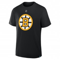Футболка Boston Bruins Jeremy Swayman Fanatics Black Authentic Stack Name & Number