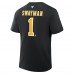 Футболка Boston Bruins Jeremy Swayman Fanatics Black Authentic Stack Name & Number