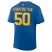 St. Louis Blues Jordan Binnington Fanatics Blue Authentic Stack Name & Number T-Shirt