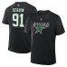 Dallas Stars Tyler Seguin Fanatics Black Authentic Stack Name & Number T-Shirt