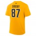 Pittsburgh Penguins Sidney Crosby Fanatics Gold Authentic Stack Name & Number T-Shirt