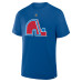 Colorado Avalanche Nathan MacKinnon Fanatics Blue Authentic Stack Name & Number T-Shirt