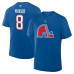Colorado Avalanche Cale Makar Fanatics Blue Authentic Stack Name & Number T-Shirt