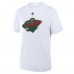 Футболка Minnesota Wild Brock Faber Fanatics White 25th Anniversary Alternate Authentic Stack Name & Number