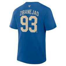 New York Rangers Mika Zibanejad Fanatics Blue Authentic Stack Name & Number T-Shirt New York Rangers Mika Zibanejad Fanatics Blue Authentic Stack Name & Number T-Shirt