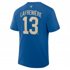 New York Rangers Alexis Lafreniere Fanatics Blue Authentic Stack Name & Number T-Shirt New York Rangers Alexis Lafreniere Fanatics Blue Authentic Stack Name & Number T-Shirt
