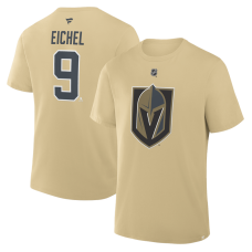 Футболка Vegas Golden Knights Jack Eichel Fanatics Gold Authentic Stack Name & Number