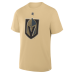 Футболка Vegas Golden Knights Jack Eichel Fanatics Gold Authentic Stack Name & Number