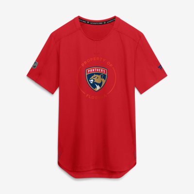 Футболка Florida Panthers Fanatics Red Authentic Pro Train Performance