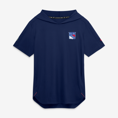 Толстовка New York Rangers Fanatics Navy Authentic Pro Train Short Sleeve