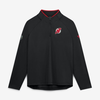 Женская пуловер New Jersey Devils Fanatics Black Authentic Pro Rink Lightweight