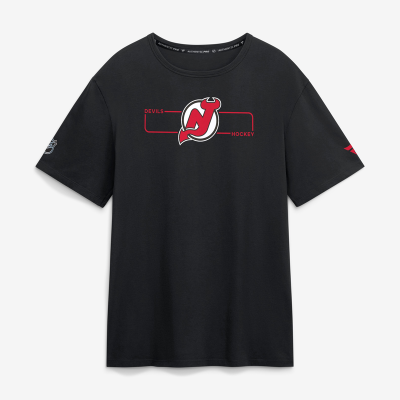 Футболка New Jersey Devils Fanatics Black Authentic Pro Primary Logo