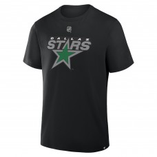 Dallas Stars Mikko Rantanen Fanatics Black Authentic Stack Name & Number T-Shirt