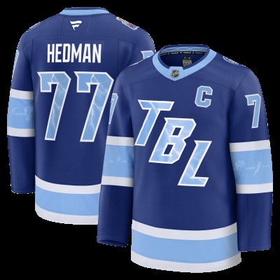 Игровая джерси Tampa Bay Lightning Victor Hedman Fanatics Blue 2026 NHL Stadium Series Premium