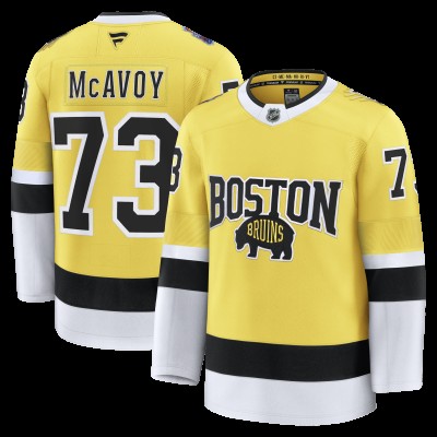 Игровая джерси Boston Bruins Charlie McAvoy Fanatics Gold 2026 NHL Stadium Series Premium