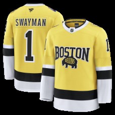 Игровая джерси Boston Bruins Jeremy Swayman Fanatics Gold 2026 NHL Stadium Series Premium