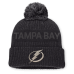 Шапка с помпоном Tampa Bay Lightning Fanatics Charcoal Road Phantom Cuffed Шапка с помпоном Tampa Bay Lightning Fanatics Charcoal Road Phantom Cuffed