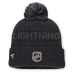 Шапка с помпоном Tampa Bay Lightning Fanatics Charcoal Road Phantom Cuffed