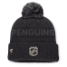 Шапка с помпоном Pittsburgh Penguins Fanatics Charcoal Road Phantom Cuffed
