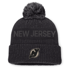 Джерси New Devils Fanatics Charcoal Road Phantom Cuffed Knit Hat with Pom