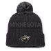 Шапка с помпоном Minnesota Wild Fanatics Charcoal Road Phantom Cuffed