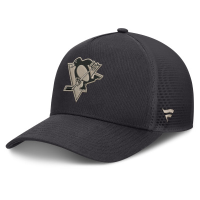 Бейсболка Pittsburgh Penguins Fanatics Charcoal Road Soft Wash A-Frame Meshback