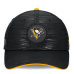 Бейсболка Pittsburgh Penguins Fanatics Black Authentic Pro Rink Debossed Stretch Fit